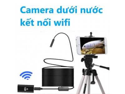 Camera dưới nước kết nối wifi gắn cần câu cá dò tìm thám hiểm dưới nước